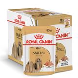 Caixa 12un Ração Úmida Sachê Royal Canin Shih Tzu Cães Adultos 85g