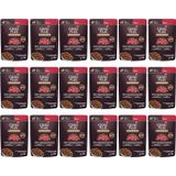 Caixa 18un Ração Úmida Sachê Granplus Gourmet Cães Adultos Carne 100g
