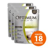 Caixa 18un Ração Úmida Optimum Sachê Cães Adultos Raças Pequenas Frango 100g