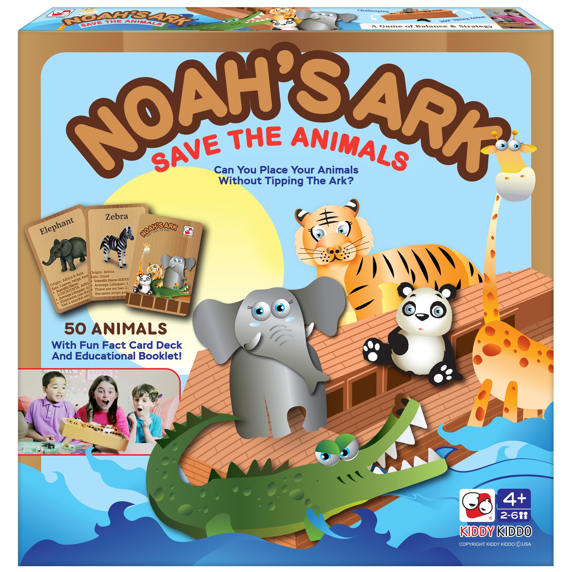 Jogo De Equilíbrio Noah's Ark Toy Com Conjunto Educacional Para 50 Animais