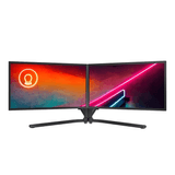 Suporte De Mesa Para Monitor Até 24" Articulado Duplo Com Regulagem Contínua De Altura Octoo CLIPWAY-M2 (Prateado)