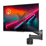 Suporte Para Monitor Até 26" Articulado Para Painel Canaletado Com Regulagem De Altura Octoo CLIPWAY-C1 (Preto)
