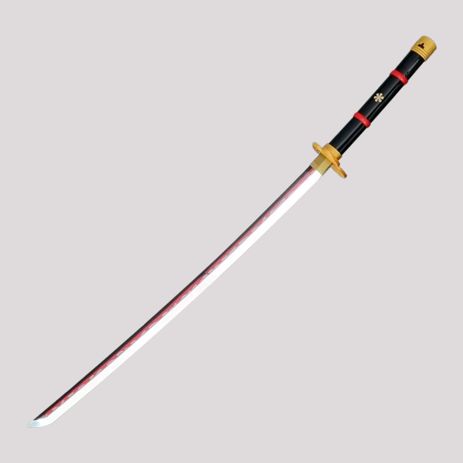 Espada Roronoa Zoro Katana Enma Black De Bambu Com Led Cosplay One
