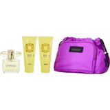 Perfume Feminino Gianni Versace Yellow Diamond Edt Spray 90 Ml&amp;loção Corporal 100 Gel De Banho