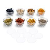 Taça De Preparação De Vidro Libbey Small De 6,25 Onças (8 Unidades) Com Tampas X1
