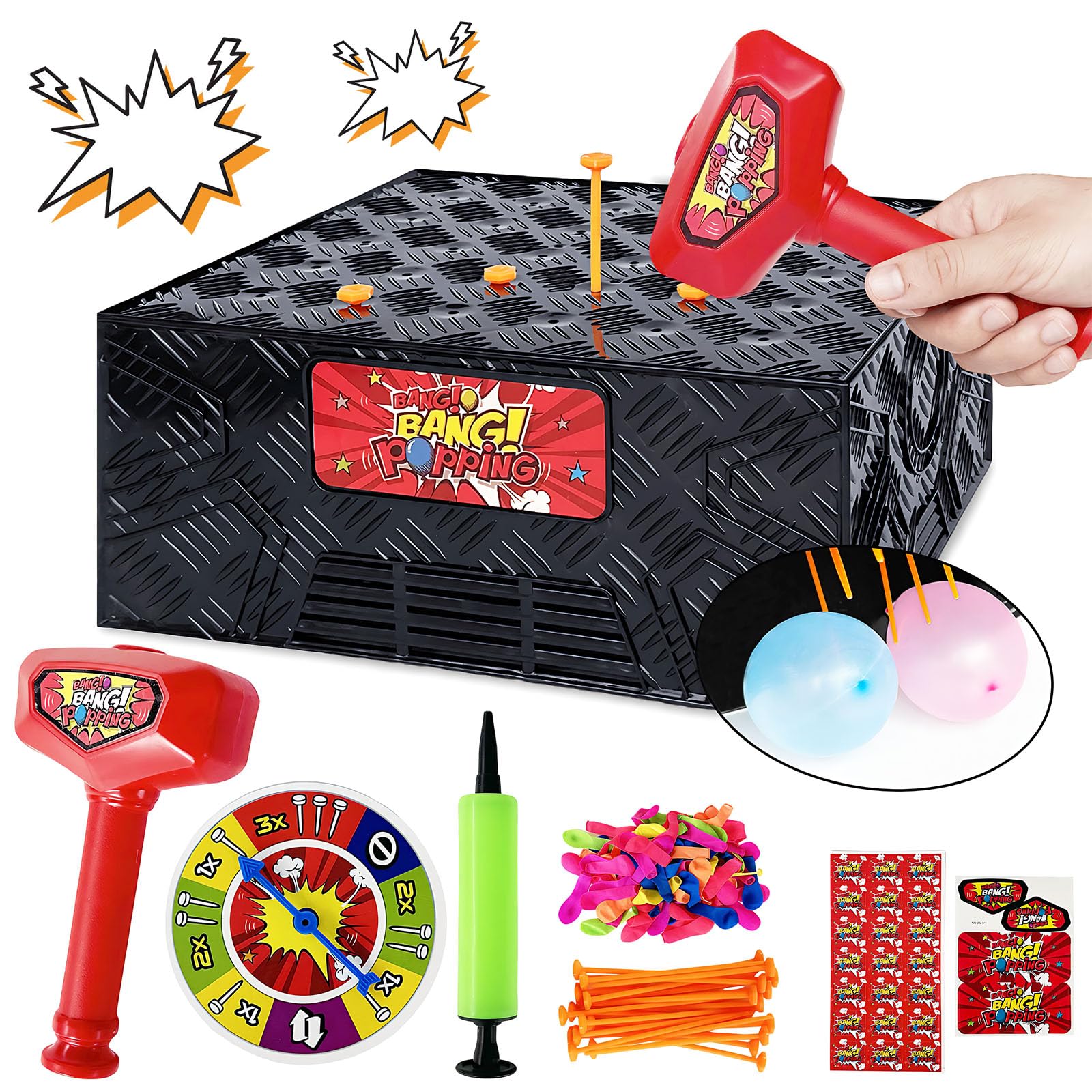 Jogo Whack A Balloon Chussaanj Whack A Balloon Game W/ Hammer