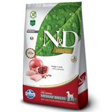 Ração N&amp;d Prime Cães Adultos Porte Médio Frango E Romã 10,1kg
