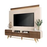 Home Theater Decorativo Majestade C/led Para Tv Até 85 Polegadas Off White/castanho G26 - Gran Belo