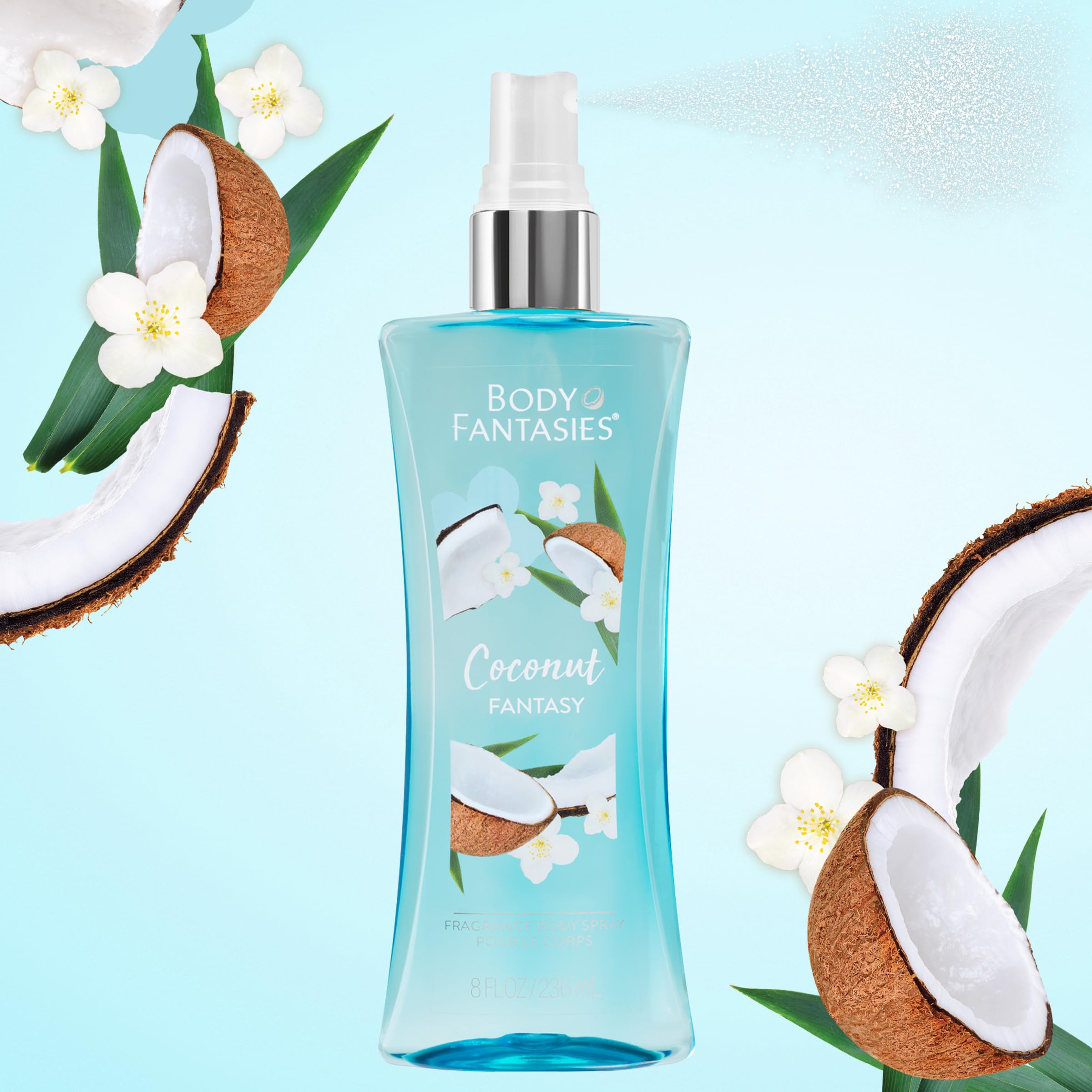 Spray Corporal Body Fantasies Coconut Fantasy 236ml Para Mulheres