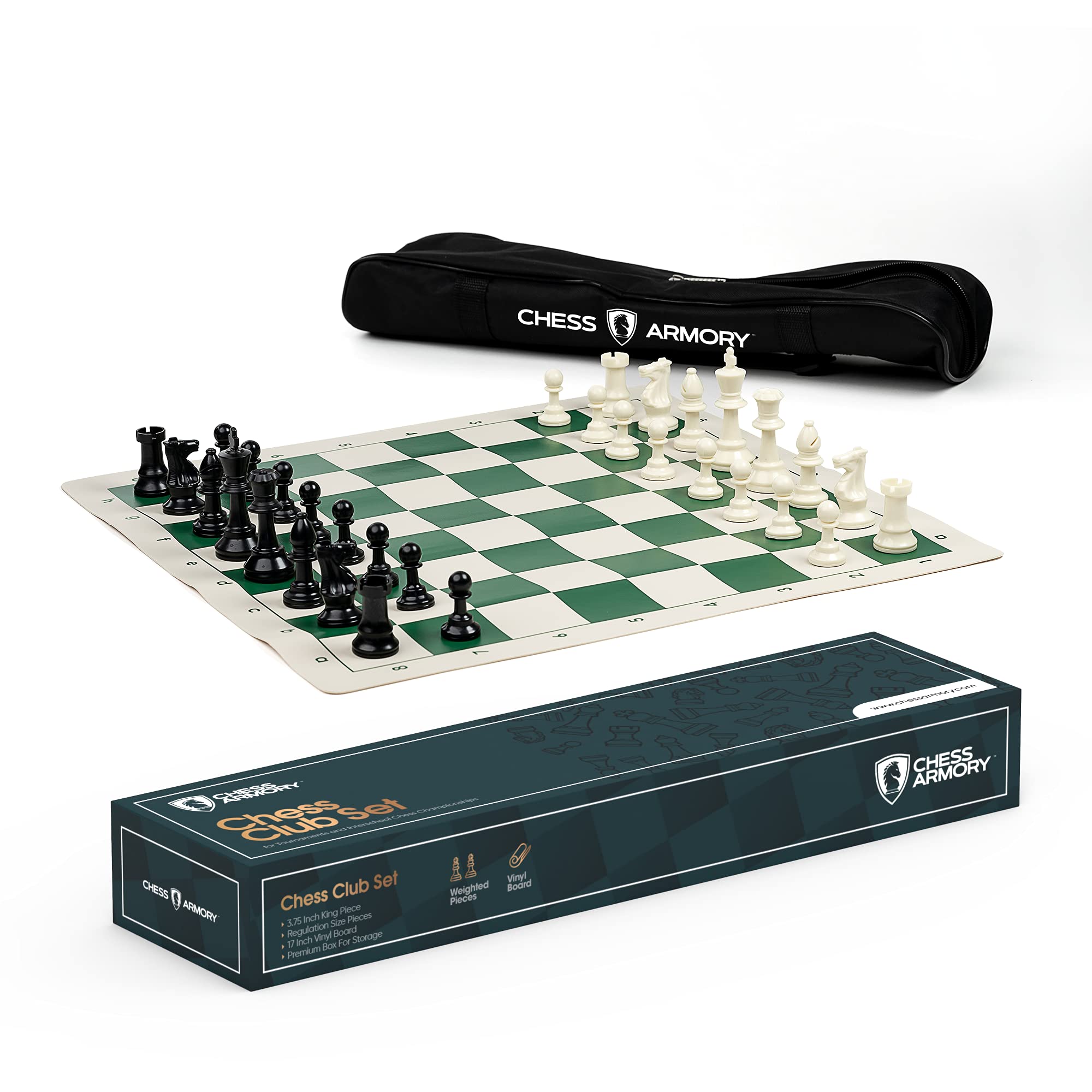 Conjunto De Xadrez Chess Armory Tournament Com Bolsa De Transporte De 17 Polegadas