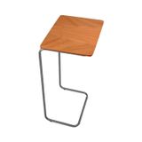Mesa De Apoio Lateral Para Sofá Com Base De Metal Tampo Cromado/mel