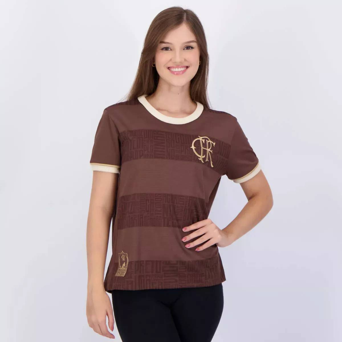 Camisa Flamengo Identidade Marrom Feminina
