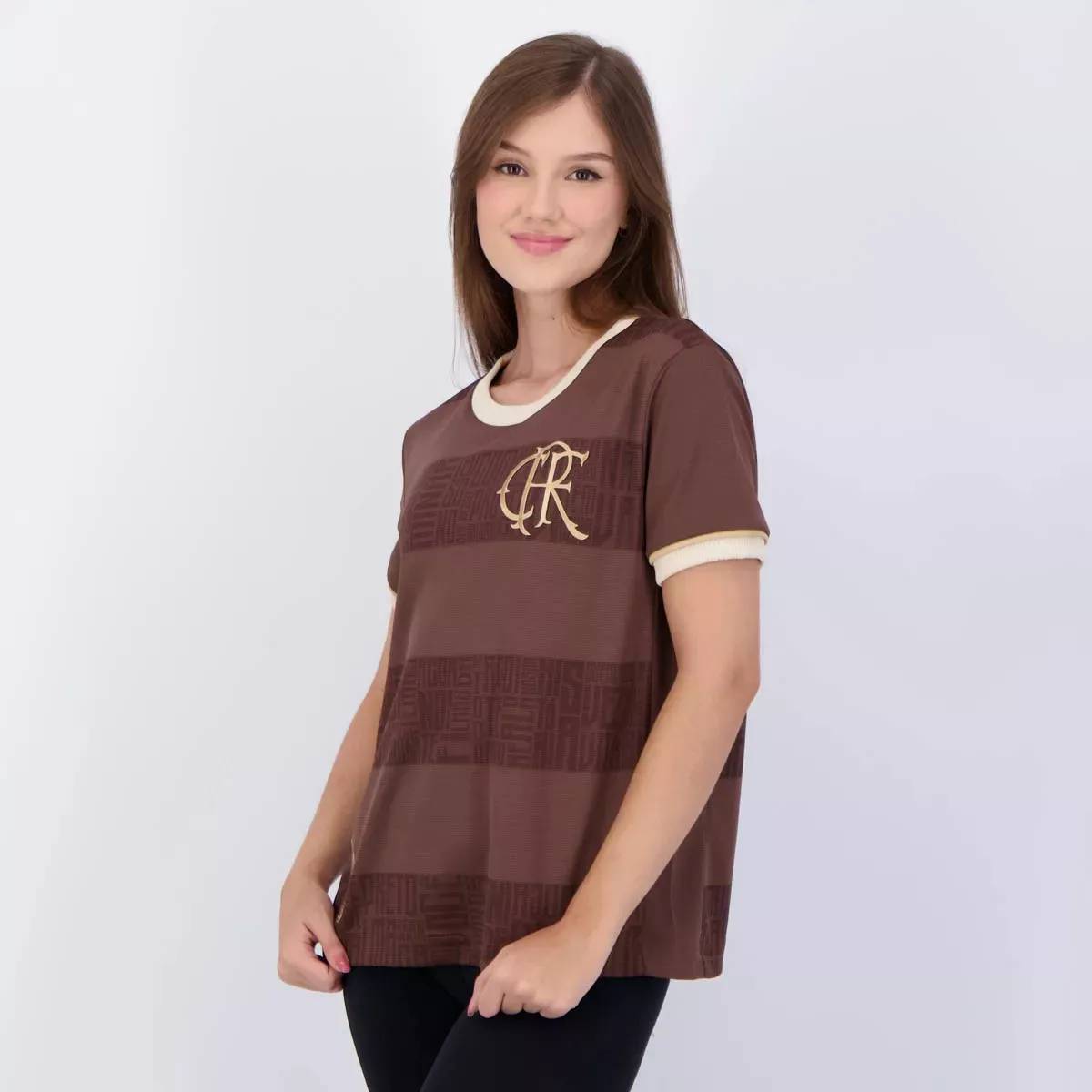 Camisa Flamengo Identidade Marrom Feminina