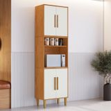 Paneleiro Torre Quente 4 Portas Lorena Nature/off White
