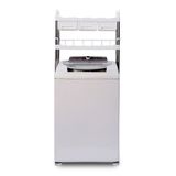 Rack Com Prateleiras E Gavetas Para Maquina De Lavar Roupas Branco