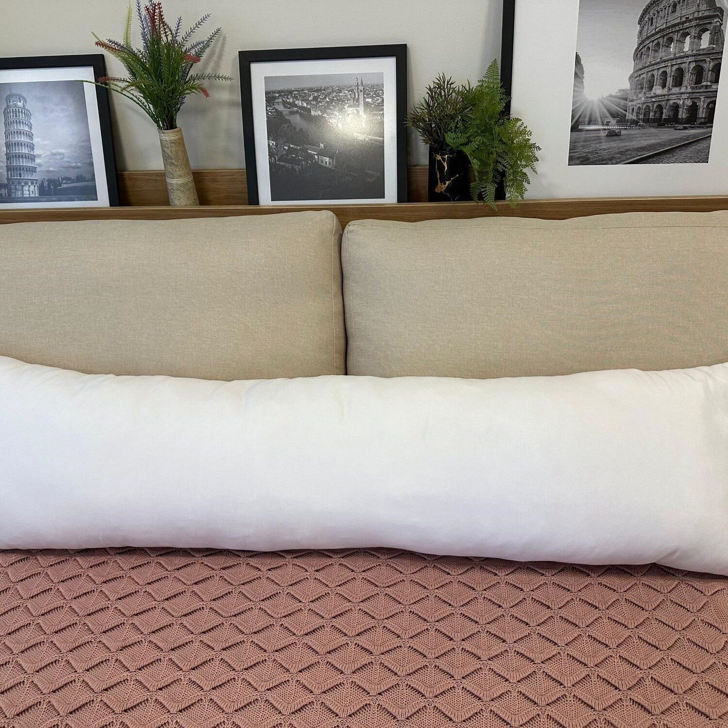 Travesseiro De Corpo Microfibra Xuxão - 130x40cm Branco