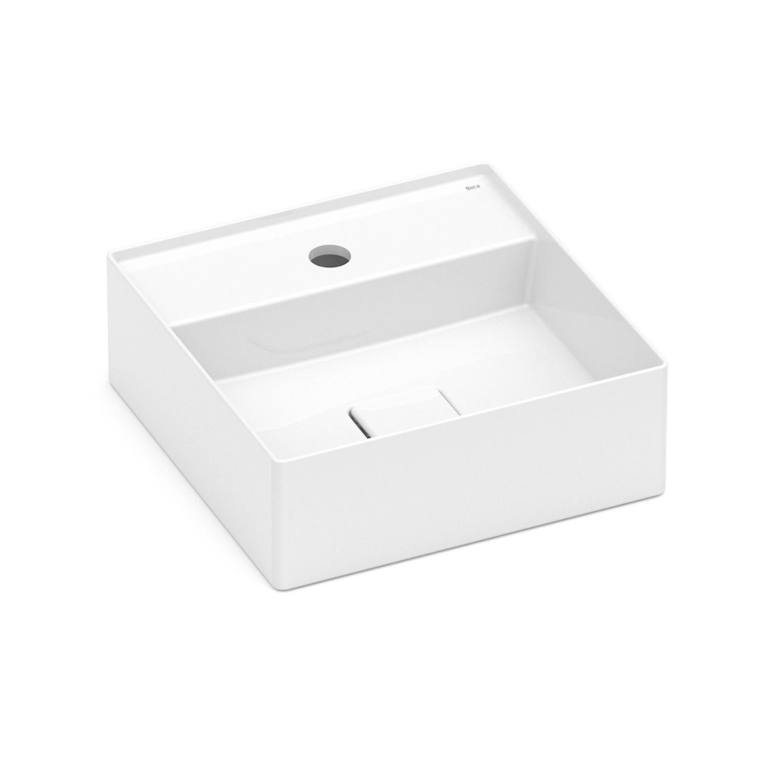 Cuba De Apoio 35x35cm Com Mesa T8 Terra Branco