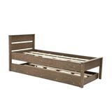 Cama Solteiro Com Cama Auxiliar Riviera Marrom