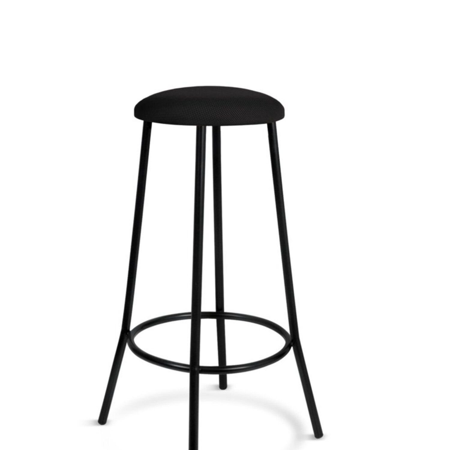 Banqueta Alta Martiflex Em Aço Tubular Redondo - Banq03 Preto