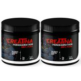 Kit 2 Potes Creatina Monohidratada 100% Pura - 300g - Grande Atleta