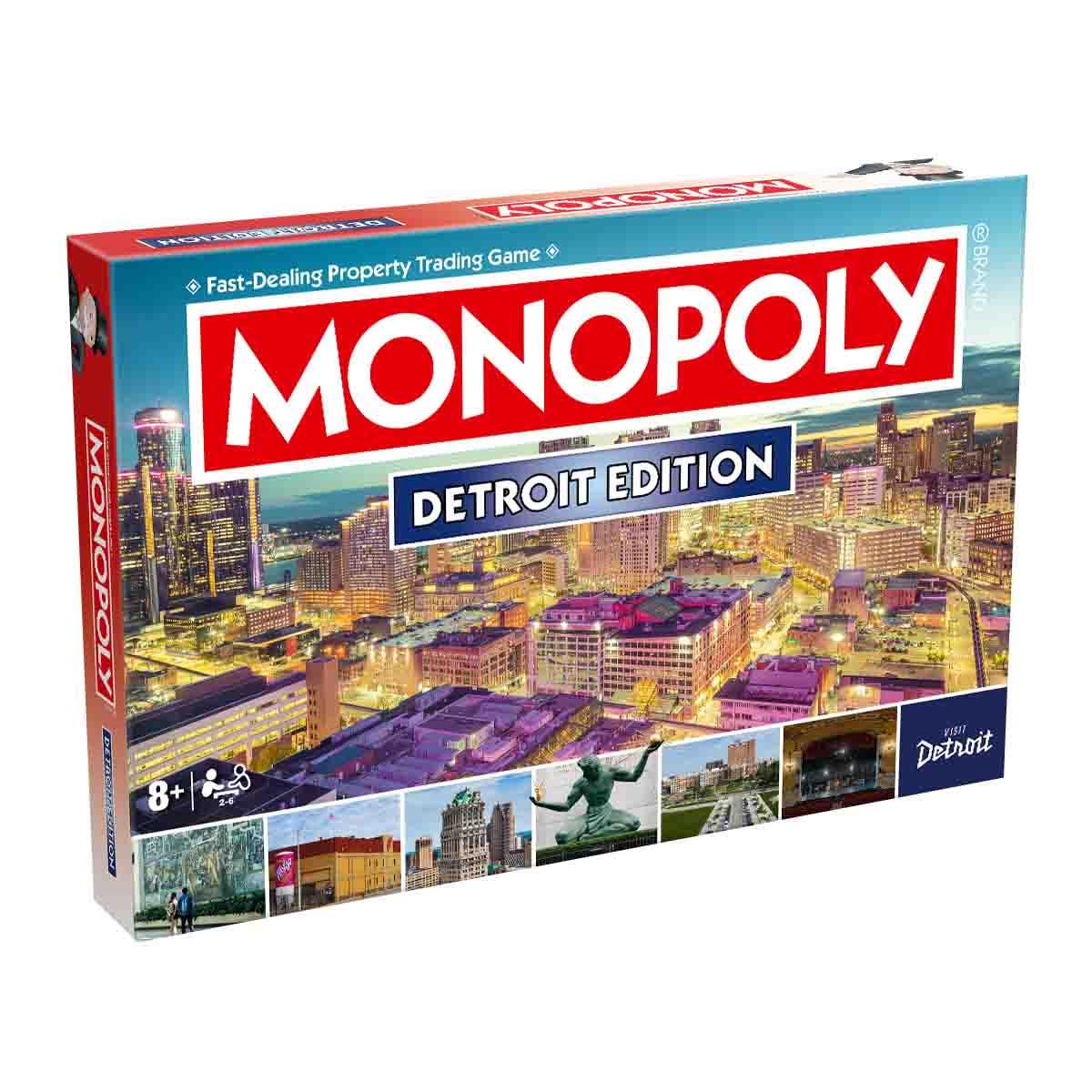 Jogo De Tabuleiro Monopoly Detroit Mi Edition 2-6 Jogadores