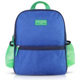 Kit Mochila Escolar Lancheira Térmica Pote Para Lanche E Garrafa 460ml Infantil Azul
