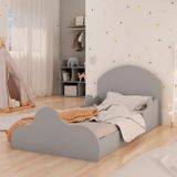 Mini Cama Infantil 100% Mdf Montessoriana Sem Colchão E Detalhes Orgânicos Em Formato De Nuvem Fendi