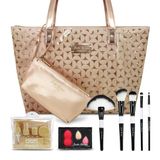 Kit Bolsa 3pcs, Pincel Profissional 3pcs, Pincel Esponja Dourado