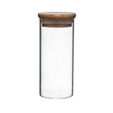 Dupla De Porta Mantimentos Vidro Boro Tampa Bambu 170 Ml Mimo Style