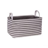 Cesta Organiz Com Alças Listrado Pequeno Mimo Style Bh21013