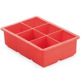 Forma Para Gelo Quadrado Grande Em Silicone Vermelho 16.5 Cm - Mimo Style - Sn19063