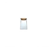 Pote De Vidro Boro Scalene C Tampa Bambu 950 Ml Mimo Style