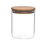 Pote Hermético Vidro Boro C- Tampa De Bambu 750ml Mimo Style