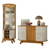 Cristaleira De Vidro Melina E Buffet Toni Z10 Off/cinamomo - Mpozenato