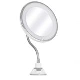 Espelho De Aumento Com Led Base Flexível 35x18 Cm - Mimo Style - Bh19285