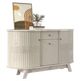 Buffet Aparador Sala De Estar 135cm Toni Z10 Off/calacata - Mpozenato