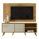 Estante Painel Para Tv 60 Pol 160cm Orla Z10 Cumaru/opala - Mpozenato