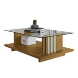 Mesa De Centro Com Detalhe Ripado Fire Z10 Cumaru/opala - Mpozenato