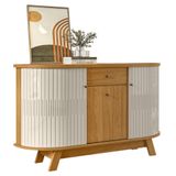 Buffet Aparador Sala De Estar 135cm Toni Z10 Off/cinamomo - Mpozenato