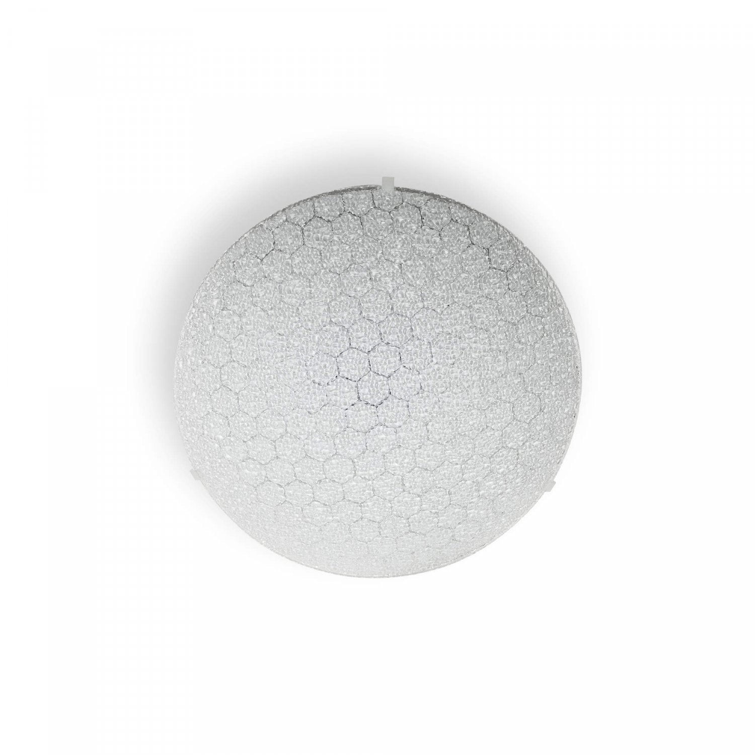 Plafon para 2 Lâmpadas E27 Quadrado Colméia Bronzearte Branco