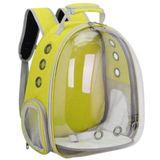 Mochila Pet Para Transporte De Cães E Gatos Visão Panorâmica (amarelo)