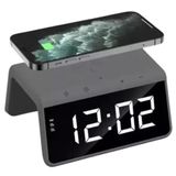 Carregador Indução + Relógio Despertador (preto)