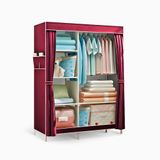 Guarda Roupa Closet Dobrável Organizador Com Capa De Tecido 2 Portas - Vinho