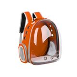 Mochila Pet Para Transporte De Cães E Gatos Visão Panorâmica (laranja)
