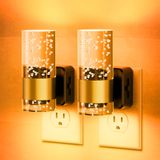 Light Night Light Automatic Plug-in, Pacote Com 2 Leds Reguláveis