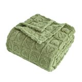 Cobertor Fy Fiber House Heart Checkered 100x125cm Sage