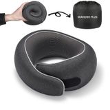 Almofada De Viagem Wander Plus® 100% Pura Em Espuma Viscoelástica Preta