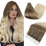 Fita Adesiva Em Extensões De Cabelo Full Shine 22cm Cor 8/60/18 50g