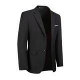 Jaqueta Fxzpiodi Casual Slim Fit, De Peito Único, Preta