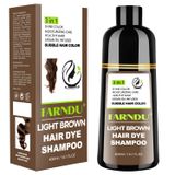 Shampoo De Tintura De Cabelo Farndu Light Brown 100% Cinza Com Cobertura 180ml